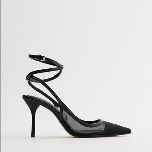 Zara Ankle Strap Mesh Heels